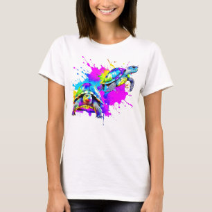 Camiseta Tartarugas de Aquarela Brilhantes