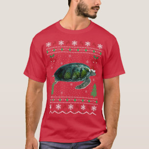 Camiseta Tartarugas do Mar de Santa Hemita Sobre o Xmas Pre