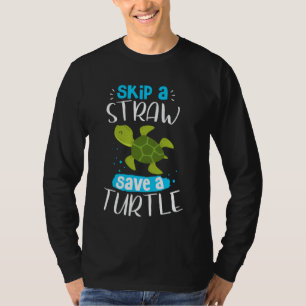 Camiseta Tartarugas Do Mar Saltam A Palha Salva Um MarTurco