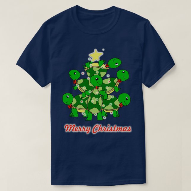 Camiseta Tartarugas Feliz Natal (Frente do Design)