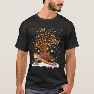 Camiseta Tartarugas Iluminantes Árvore De Presente Xmas Tre