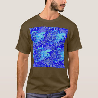 Camiseta tartarugas marinhas azul