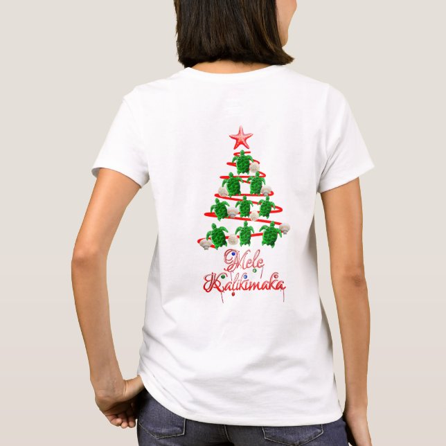 Camiseta Tartarugas marinhas Mele Kalikimaka (Verso)