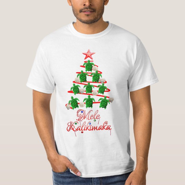 Camiseta Tartarugas marinhas Mele Kalikimaka (Frente)