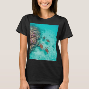 Camiseta Tartarugas marinhas no recife de coral