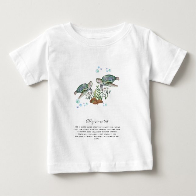 Camiseta TARTARUGAS MARINHAS Personalizadas (Frente)