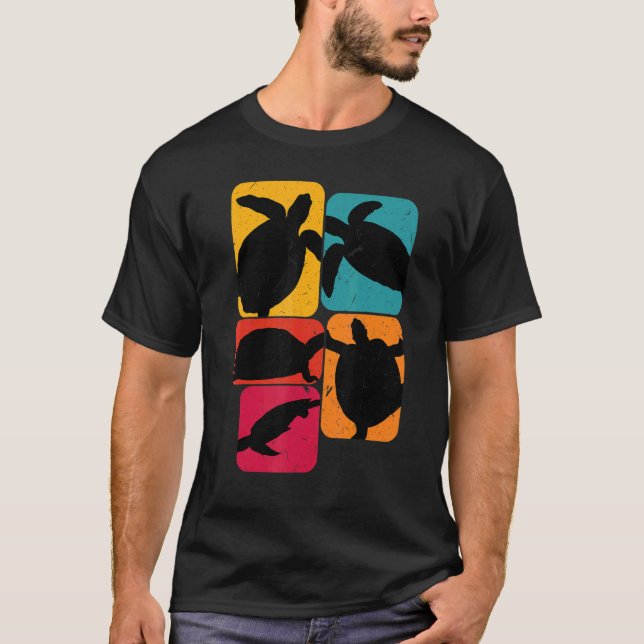 Camiseta Tartarugas Retro Design (Frente)