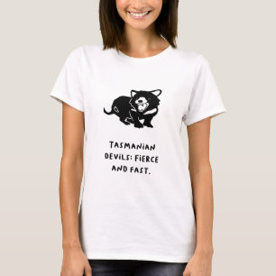 Camiseta "Tasmânia Devils: feroz e rápida."