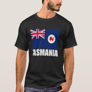 Camiseta Tasmânia Flag Grunge Vintage Souvenir Tasmânia
