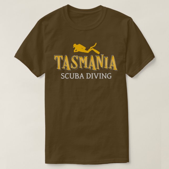 Camiseta Tasmânia Scuba Merging Diver (Frente do Design)