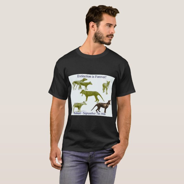 Camiseta tasmaniana dos homens do Thylacine do (Frente Completa)