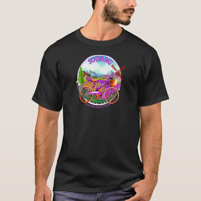 Camiseta Taste de Vinho da Aldeia Dinamarquesa de Solvang C (Frente)