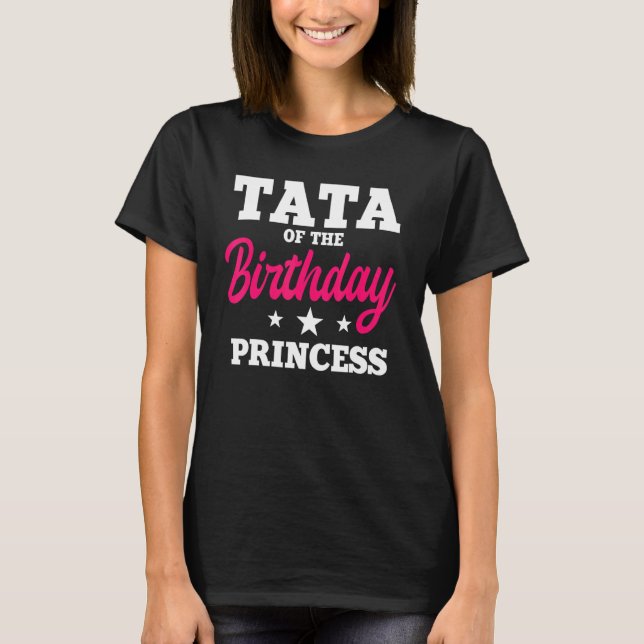 Camiseta Tata Da Festa De Aniversário Princesa Celebrati (Frente)