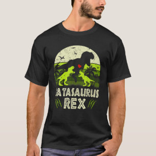 Camiseta Tata Dinossaur T Rex Tatasaurus 2 Crianças Corresp