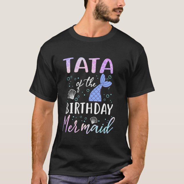 Camiseta Tata do aniversário do Sereia Matando o Partido da (Frente)