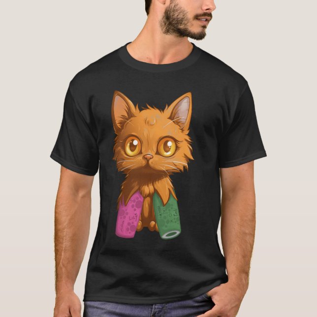 Camiseta Tater Tot cat, gatinho fofo (Frente)