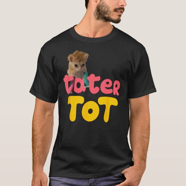 Camiseta Tater Tot - gato fofo (Frente)