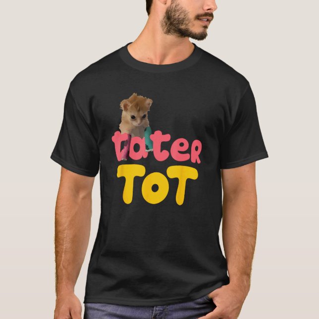 Camiseta Tater Tot - gato fofo (Frente)