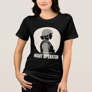 Camiseta Tática Feminina Vintage Night Operator