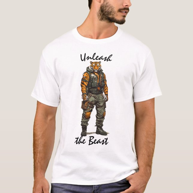 Camiseta Tática Libere o Tigre Bestial (Frente)