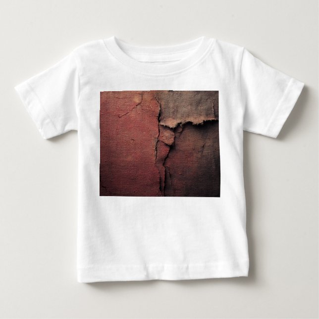 Camiseta Tattered Canvas Abstract in Rust and Earth (Frente)