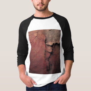 Camiseta Tattered Canvas Abstract in Rust and Earth