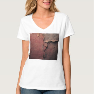 Camiseta Tattered Canvas Abstract in Rust and Earth