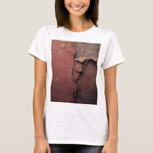 Camiseta Tattered Canvas Abstract in Rust and Earth