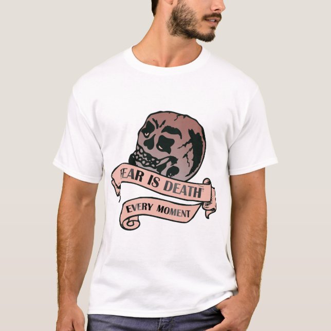 Camiseta tattoo crane tete de mort fear is death every mome (Frente)