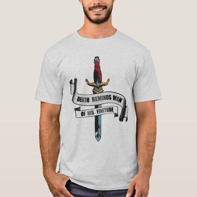 Camiseta Tattoo dague couteau poignard tomorrow may never c (Frente)