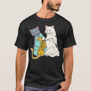 Camiseta Tattoo Irezumi Cat Artista Tradicional Japonês Ta