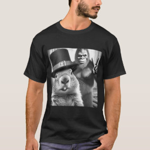 Camiseta Tatu-bola Tirando Selfie Com Pé-grande Tatu-bola E