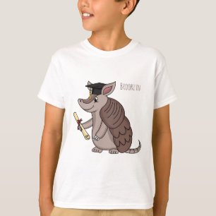 Camiseta Tatu bonito com desenho de boné de formatura