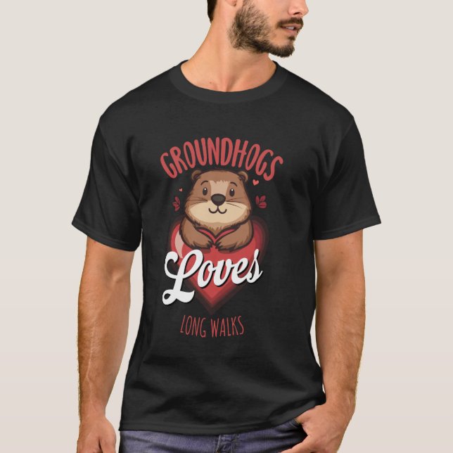 Camiseta Tatu Gosta de Caminhadas Longas - Design Fofo (Frente)