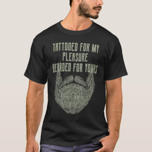 Camiseta Tatuado para o Meu Prazer Barbudo para o Seu Barba