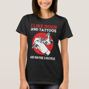 Camiseta Tatuador Tatuado Tinta Eu Gosto De Cães E Tatuagen
