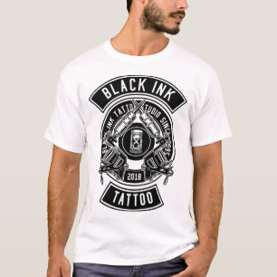 Camiseta Tatuagem a tinta preta