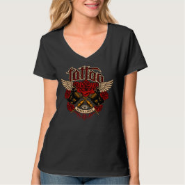 Camiseta Tatuagem Antiga Subcultura Rosas Punhos 