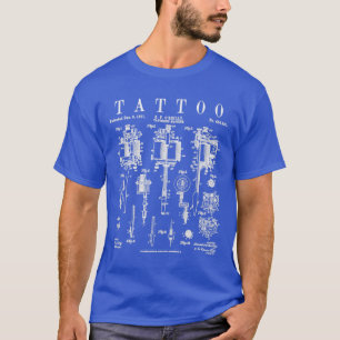 Camiseta Tatuagem Artista Vintage Patent Tatuagem Machine D