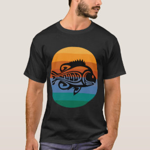 Camiseta Tatuagem Blue Gill Circular Pôr do Sol Nascer do S