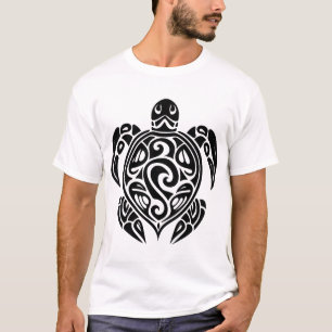 Camiseta Tatuagem Bonita Tartaruga de Mergulho Cópia