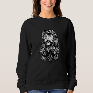 Camiseta Tatuagem Cruz de Jesus Estética Goth Ousada E Meni