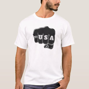 Camiseta TATUAGEM da bandeira americana dos EUA do punho de