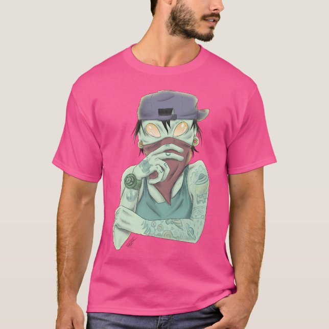 Camiseta Tatuagem de alienígena (Frente)