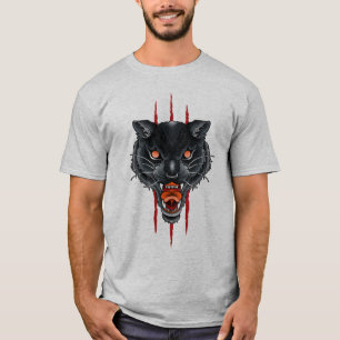 Camiseta Tatuagem de Arranhão de Garra de Pantera Negra