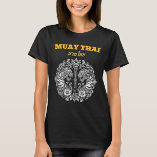 Camiseta Tatuagem de Arte Muay Thai Sak Yant Tigre Gêmeo Ki
