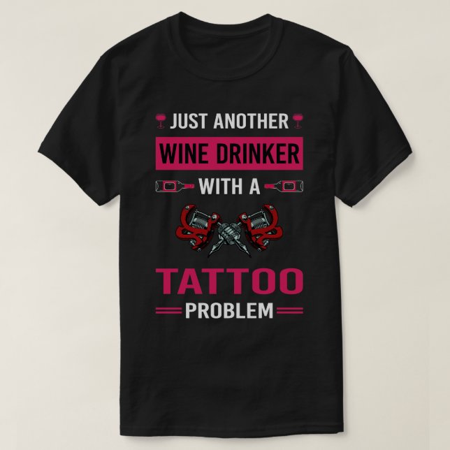 Camiseta Tatuagem de Bebê-Vinho (Frente do Design)