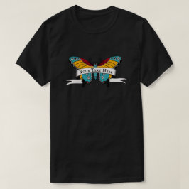 Camiseta Tatuagem de Borboleta - Crie a Sua