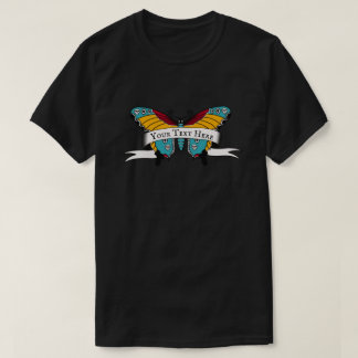 Camiseta Tatuagem de Borboleta - Crie a Sua