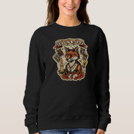 Camiseta Tatuagem de Cartão de Tarô da Raposa Astuta do Tra